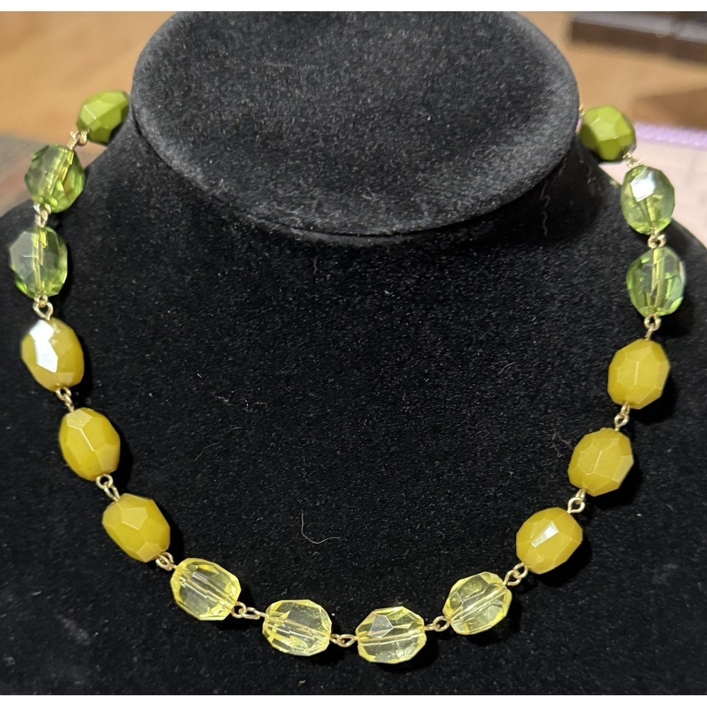Lot of 3‎ Avon Necklaces "Brilliant Brights Beaded Necklace" Lime & 2 other